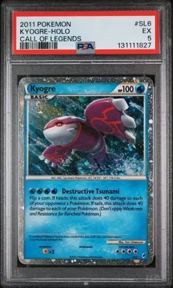 Pokemon Call of Legends #SL6 Kyogre Holo PSA 5 2011 - Image 1