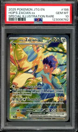 PSA 10 Hop's Zacian EX 186/159 SIR Journey Together 2025 Pokemon - Image 1