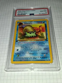 1999 Pokemon 1st Edition Fossil Psa 10 Omanyte 52/62 English - Image 1