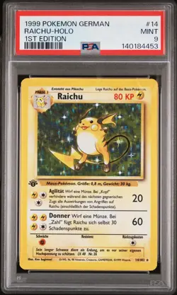 1999 Pokemon GERMAN Raichu Psa 9 & Chanera Psa 8 Both Holo 1st Edition’s - Image 2