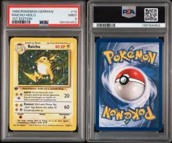 1999 Pokemon GERMAN Raichu Psa 9 & Chanera Psa 8 Both Holo 1st Edition’s - Image 4