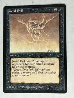 Jovial Evil X 3 - Legends Rare Magic the Gathering Card LP - Image 2