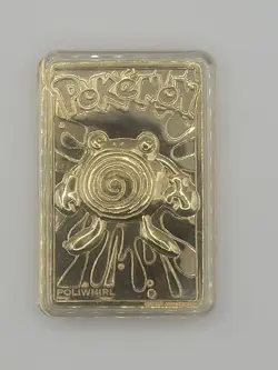 Pokemon 1999 BK Limited Edition 23k Gold Plated Poliwhirl Card With Pokeball - Image 2