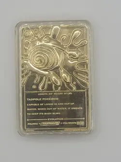 Pokemon 1999 BK Limited Edition 23k Gold Plated Poliwhirl Card With Pokeball - Image 3