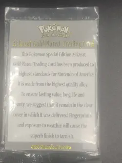 Pokemon 1999 BK Limited Edition 23k Gold Plated Poliwhirl Card With Pokeball - Image 5
