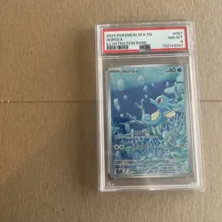 Pokemon2024 Shrouded Fable Horsea Illustration #067 PSA 8 - Image 1
