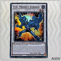 T.G. Mighty Striker - AGOV-EN034 - Super Rare 1st Edition Yugioh - Image 1