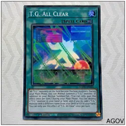 T.G. All Clear - AGOV-EN050 - Super Rare 1st Edition Yugioh - Image 1