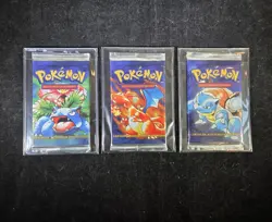 1999 Pokemon Spanish Base Set - 3 Booster Pack Art Set - Beautiful Condition! - Image 1