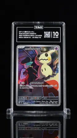 TAG 10 GEM MINT JP POKEMON 2025 Team Rocket's Mimikyu 205/193 Mega Dream M2a NR - Image 1