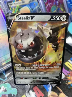 Steelix V 115/185 SWSH Vivid Voltage Ext. Art Ultra Rare Holo Pokemon 2020 *NM* - Image 1