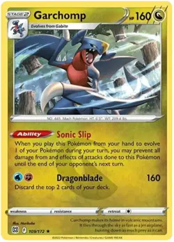 x1 Garchomp - 109/172 - Holo Rare Pokemon SS09 Brilliant Stars M/NM - Image 1