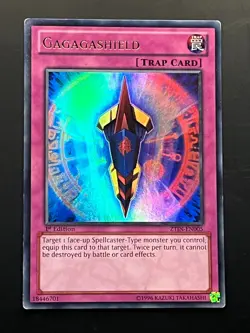 Gagagashield Ultra Rare ZTIN-EN005 Yugioh 1st Edition Card - Image 1