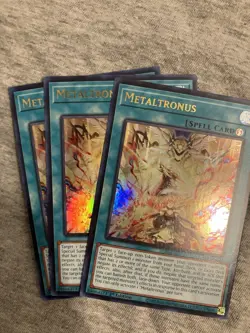 3x Yu-Gi-Oh! Metaltronus RA04-EN100 Ultra Rare Playset - Image 1