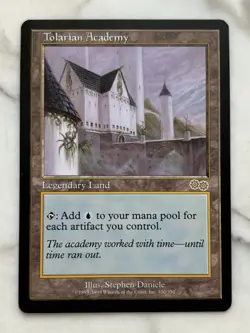 NM Tolarian Academy Urza's Saga Magic The Gathering MTG Blue EDH Near Mint 1998 - Image 1