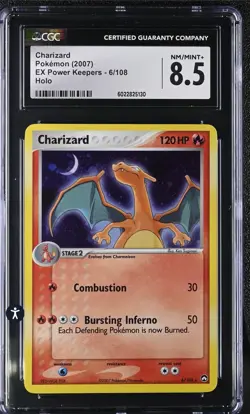 Pokemon TCG - Charizard 6/108 - Ex Power Keepers Holo - NM/MINT CGC 8.5 - Image 3