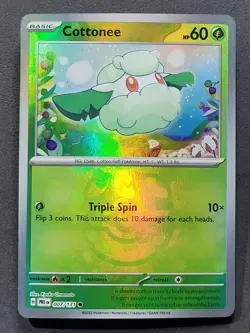 Cottonee 007/131 Master Ball Pattern Prismatic Evolutions Pokemon TCG - Image 1