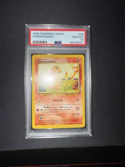 1999 Pokemon Game Base Set Charmander #46/102 TCG Card PSA 10 Gem Mint Graded - Image 2
