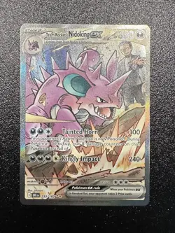 Pokemon TCG - Destined Rivals 233/182 Team Rocket’s Nidoking EX SIR NM Card - Image 1