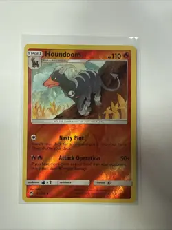 Pokemon TCG - Houndoom - Lost Thunder - 46/214 - Reverse Holo - RARE - Mint!! - Image 1