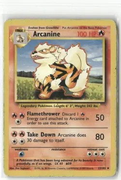 Pokemon Arcanine Uncommon Base Set 023/102 - Image 1
