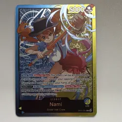 Nami OP11-041 Leader Foil 5000 Power Straw Hat Crew One Piece CCG Bandai - Image 1