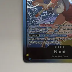 Nami OP11-041 Leader Foil 5000 Power Straw Hat Crew One Piece CCG Bandai - Image 3