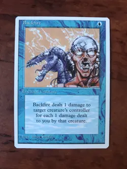 Backfire MTG Magic the Gathering Card NM Near Mint Fourth 4th Edition - Image 1