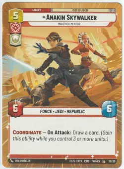 STAR WARS UNLIMITED - Anakin Skywalker - TWI Special Trading Game Card - Image 1