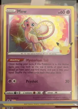 Pokemon TCG - Celebrations 25th Anniversary - Mew - 011/025 - Rare Holo - Image 1