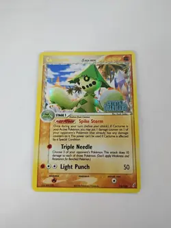 Cacturne 15/100 Delta EX Crystal Guardians Holo Stamped Rare Pokemon Card - Image 1