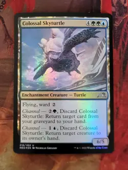MTG Card: Colossal Skyturtle (Kamigawa: Neon Dynasty) FOIL - Image 1