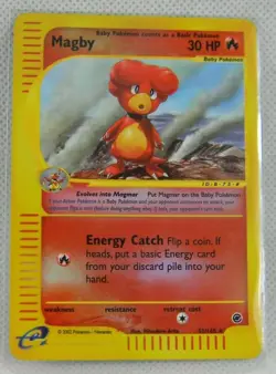 Magby 17/165 - Reverse Holo Expedition Set Pokemon Card Lightly Played - Image 1