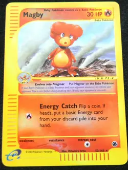 Magby 17/165 - Reverse Holo Expedition Set Pokemon Card Lightly Played - Image 3