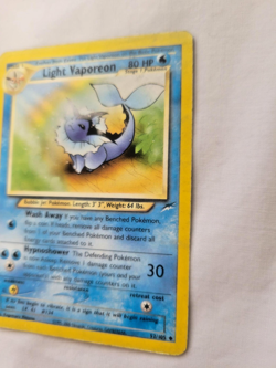 2000 Pokemon Vintage Uncommon Card - Light Vaporeon (52/105) Neo Destiny MP - Image 5