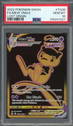 PSA 10 Mew VMAX Trainer Gallery: Lost Origin TG30/TG30 Holo Pokemon Card B17 - Image 1
