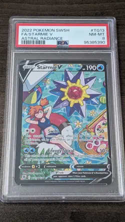 STARMIE V 2022 Pokemon #TG13/TG30 PSA 8 NM-MINT Astral Radiance FULL ART - Image 1