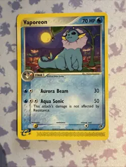 Vaporeon 25/100 - Pokemon TCG EX Sandstorm Ereader Rare Non Holo Vintage NM - Image 1