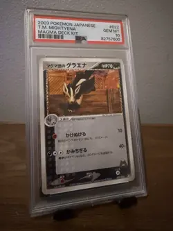 Pokemon Team Magma's Mightyena Magma Deck Kit Japanese PSA 10 022/033 Regular - Image 1