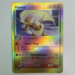 Flareon Reverse Holo Rare EX Sandstorm 5/100 2003 MP Vintage Pokemon TCG - Image 1