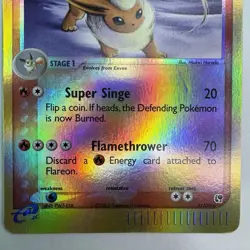 Flareon Reverse Holo Rare EX Sandstorm 5/100 2003 MP Vintage Pokemon TCG - Image 3