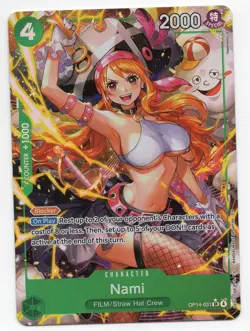 One Piece TCG: The Azure Sea's Seven *Foil* Nami (OP14-031) Alternate Art - Image 1