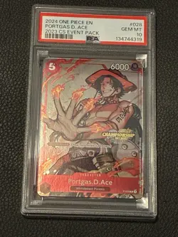 PSA 10 Portgas.D.Ace (CS 2023 Event Pack) P-028 One Piece Championship Gem Mint - Image 1