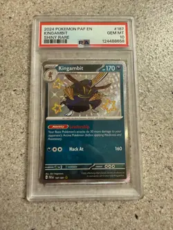 Kingambit Paldean Fates PAF Shiny Rare Card #187/091 PSA 10 GEM MINT NEW CERT - Image 1