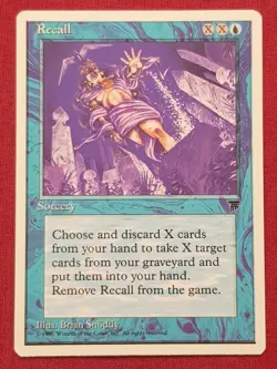 Magic The Gathering CHRONICLES RECALL blue card MTG - Image 1