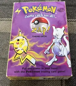 Pokemon TCG Base Zap! Theme Deck Box 1999 - EMPTY BOX ONLY (No Cards) - Image 1