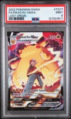 Pokemon Lost Origin #TG17 Pikachu VMAX PSA 9 2022 - Image 1