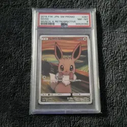 Pokemon TCG Japanese Eevee Scream Munch A Retrospective Promo 2018 PSA 8 NM-MT - Image 1