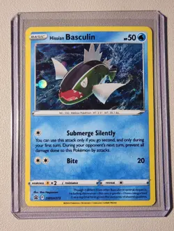 Hisuian Basculin SWSH273 Pokemon card SWSH black star promo cosmos holo foil NM - Image 1
