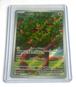 Pokemon TCG Applin 185/167 Twilight Masquerade Illustration Rare Card - Image 1